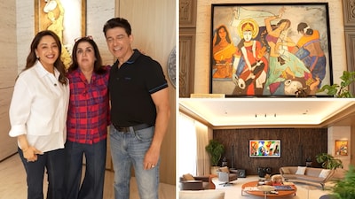 Recently, Farah Khan gave a tour of Madhuri Dixit and Dr Sri Ram Nene's penthouse tour. (Picture: YouTube/@FarahKhanK)