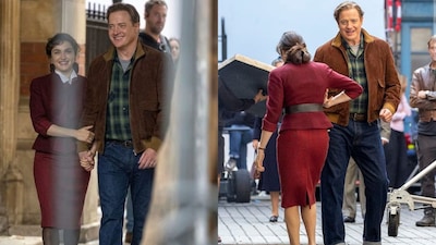 The actors were reportedly spotted filming outside the British Museum on Tuesday, October 14, with the pictures circulating online the following day. (Image credit: X/@Rachel Weisz News)

