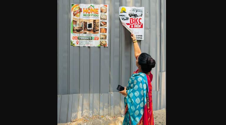 ‘Flex-Free Mumbai’ kicks off: Mayor Ritu Tawde removes illegal posters ...