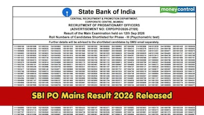 SBI PO Mains Result 2026 Released