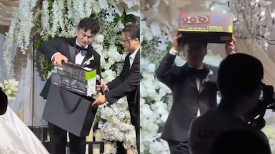 Man breaks down in tears after bride gifts him an RTX 5090. (Image credit: X)