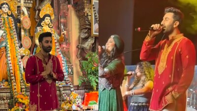 Ranbir Kapoor at Durga Puja pandal