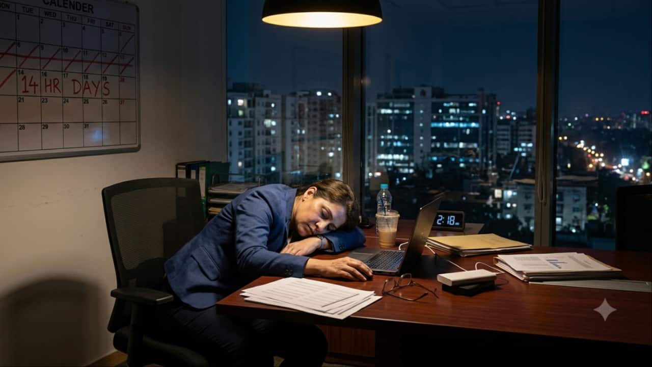 Market Leader Example CFO says leaders who work 14 hours and sleep for 4 hours set ‘terrible ...