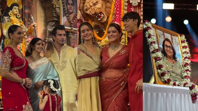 Celebs at North Bombay Durga Puja pandal