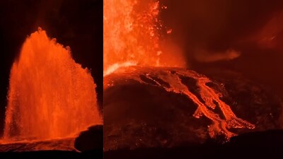 Hawaii’s Kīlauea volcano sent lava fountains 720 feet into the air. (Image:
USGS Volcanoes)