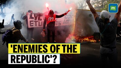France Protests: Macron Addresses Nation As Protesters Set Iconic Town Hall On Fire