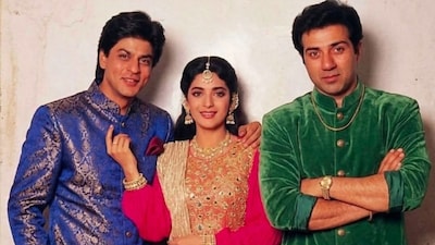 Shah Rukh Khan, Juhi Chawla and Sunny Deol