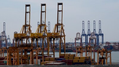 A general view of the main Colombo port, Sri Lanka, April 3, 2025. REUTERS/Thilina Kaluthotage