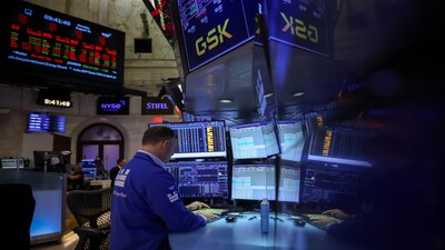 A trader works on the floor at the New York Stock Exchange (NYSE) in New York, US, on Monday, August 31, 2026. Photographer: Michael Nagle/Bloomberg