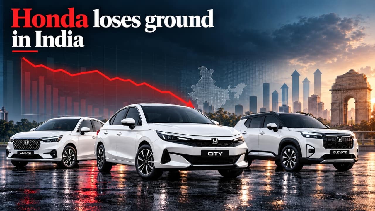 Honda's India market share crashes from nearly 7% to 1.3% in a decade as rivals race ahead- Moneycontrol