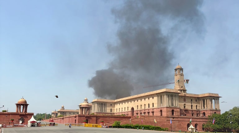 North Block Fire Delhi