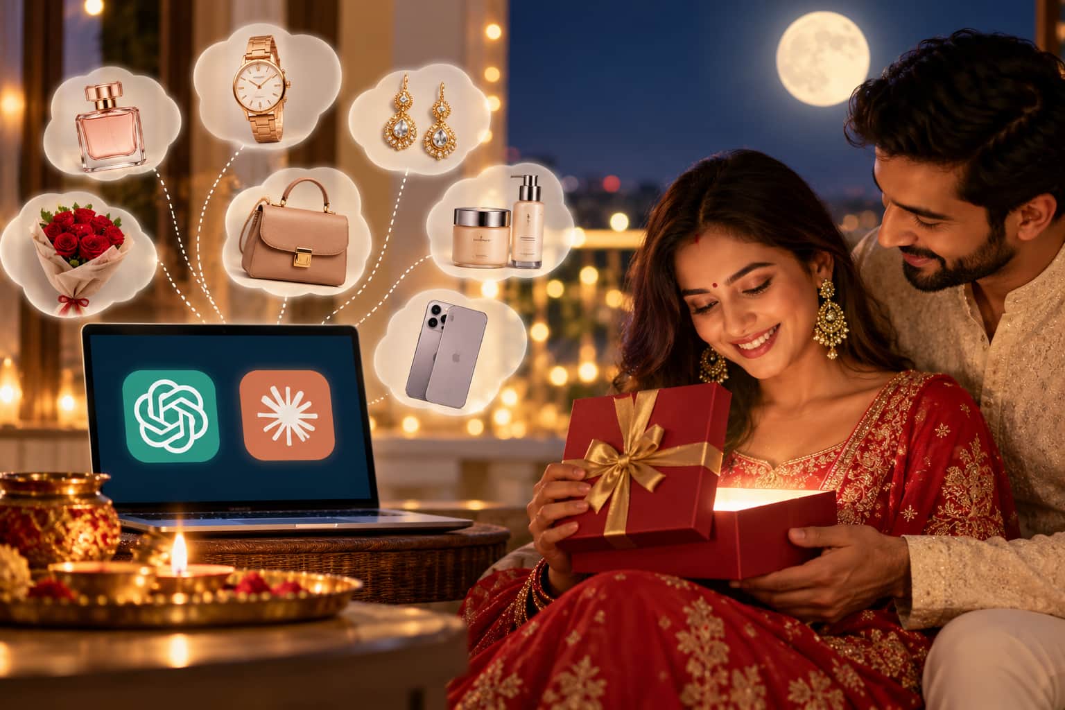 Karwa Chauth 2026 gift ideas for wife: How to use ChatGPT, Claude or Google Gemini to find the perfect...
